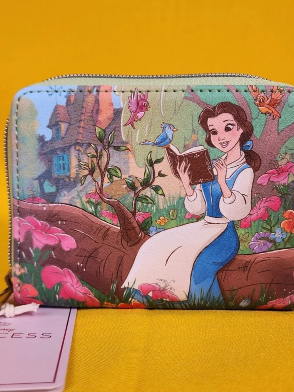 Loungefly Disney Princess Beauty And The Beast Belle Reading Books Zip Wallet